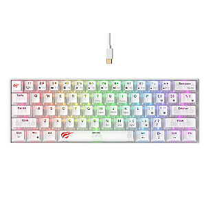 Havit KB903L - spēļu tastatūra (caurspīdīga balta)