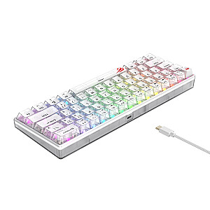 Havit KB903L - spēļu tastatūra (caurspīdīga balta)