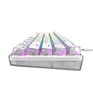Havit KB903L - spēļu tastatūra (caurspīdīga balta)