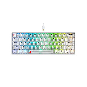 Havit KB903L - spēļu tastatūra (caurspīdīga balta)