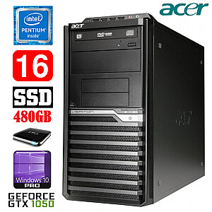 Acer Veriton M4610G MT G630 16GB 480SSD+1TB GTX1050 2GB DVD WIN10Pro
