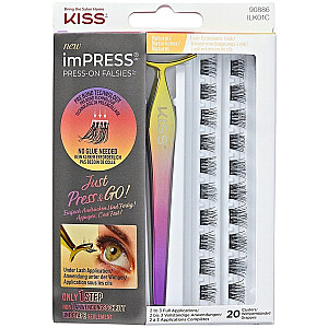 Kiss Kępki mākslīgās skropstas impress-lash komplekts 01 1op.