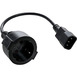 C-Tech Cable C-TECH адаптер питания C14 (M) -> schuko (F), 15 см