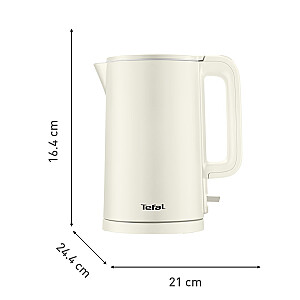 Tefal Thermo Protect KO140AE0 elektriskā tējkanna 1.5 L 1500 W Balta