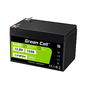Green Cell LFPGC12V12AH ИБП аккумулятор Литий-железо-фосфат (LiFePO4) 12.8 В 12 Ач