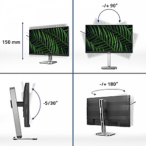 23.8 collu monitors 24B2G5200 IPS 100Hz HDMI DP Pivot skaļruņi