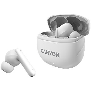 Canyon Bluetooth headset with microphone with ENC White