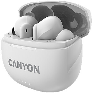 Canyon Bluetooth headset with microphone with ENC White