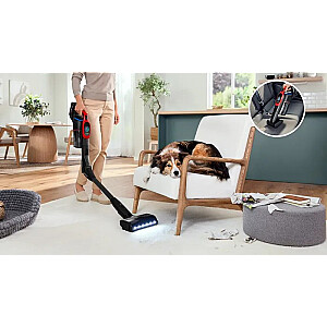 Bosch BCS1041PET rokas putekļsūcējs/elektriskā slotiņa Akumulatora Sausais HEPA Bezmaisu 0.4 L 23.5 W Melns, Sarkans 4 Ah