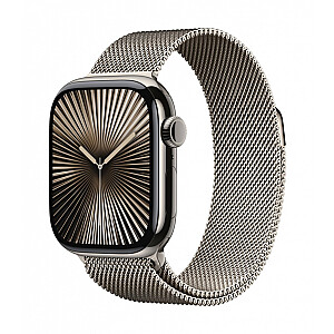 Watch Series 10 GPS + Cellular, vāks 42 mm izgatavots no dabīgā titāna ar Milānas cilpu dabīgā titāna krāsā