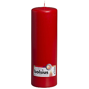 Столб для свечи Bolsius красный 7.8x25см 647198