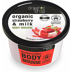 Organic Shop ķermeņa putas ar zemeņu jogurta smaržu 250ml