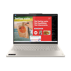 Lenovo Yoga 7 2-в-1 16AKP10 | Seashell | 16 " | OLED | Сенсорный экран | 2.8K WQXGA+ | 2880 x 1800 пикселей | AMD Ryzen AI 7 | 350 | 16 ГБ | Паяная LPDDR5x | Объем твердотельного накопителя 1000 ГБ | AMD Radeon 860M Графика | Windows 11 Home | 802.11be | B