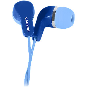 CANYON Stereo Earphones with inline microphone, Blue