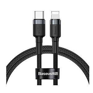 Baseus Cafule Cable durable nylon cable USB Type C PD / Lightning 18W QC3.0 1m Black