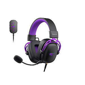 Havit H2002C+U - игровые наушники (черный и фиолетовый)