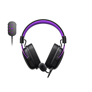 Havit H2002C+U - игровые наушники (черный и фиолетовый)