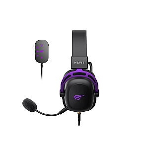 Havit H2002C+U - игровые наушники (черный и фиолетовый)