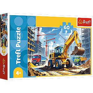 TREFL Puzle Ekskavatora-iekrāvēja traktors, 60 gab.