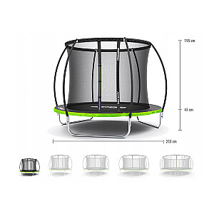 Zipro Jump Pro Premium dārza batuts ar iekšējo tīklu 8 pēdas 252 cm