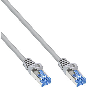 InLine InLine® Patch kabelis, Cat.6A, S/FTP, TPE elastīgs, pelēks, 0.5m