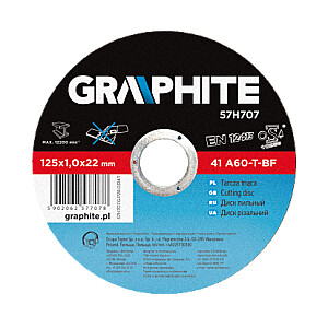 Резательный диск Graphite для металла 115x2.5x22.2 мм 41 A30-T-BF (57H706)