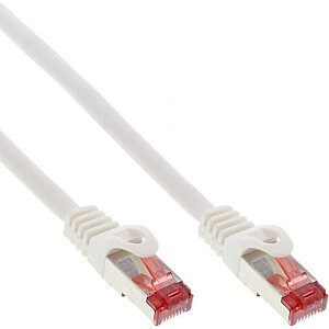 InLine Patchcord S/FTP, PiMF, Cat.6, 250MHz, PVC, CCA, balts 0.5m (76150W)