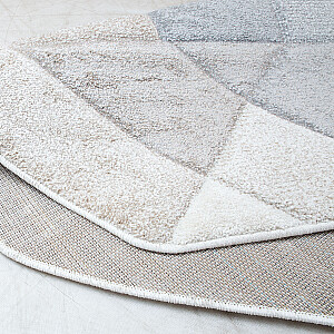 Vaip DIXIE CARVED-3, 120x120cm, zāle/bite