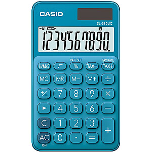 CASIO KALKULATORS POCKET SL-310UC-BU ZILS, 10 DIGITĀLA DISPLEJA