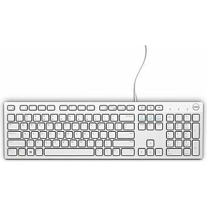 Проводная белая клавиатура Dell KB216 Quietkey для США (580-ADEG)