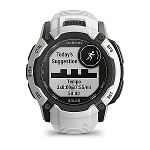 Garmin Instinct 2X Solar 2,79 см (1,1") MIP 50 мм Цифровой 176 x 176 пикселей Сенсорный экран Белый GPS (спутниковый)