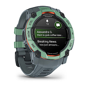 Garmin Instinct 3 AMOLED 3.3 см (1.3") 50 мм Цифровой 416 x 416 пикселей Сенсорный экран Зеленый GPS (спутниковый)
