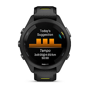 Garmin Forerunner 265S 2.79 см (1.1") AMOLED 42 мм Цифровой 360 x 360 пикселей Сенсорный экран Черный, Серый Wi-Fi GPS (спутниковый)