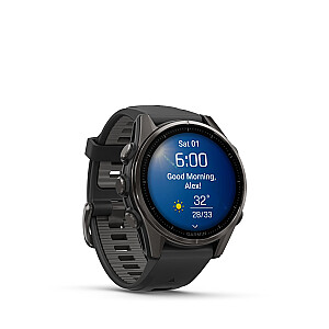 Garmin fenix 8 3.3 см (1.3") AMOLED 43 мм Цифровой 416 x 416 пикселей Сенсорный экран Черный Wi-Fi GPS (спутниковый)