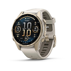 Garmin fenix 8 3.3 см (1.3") AMOLED 43 мм Цифровой 416 x 416 пикселей Сенсорный экран Золотой Wi-Fi GPS (спутниковый)