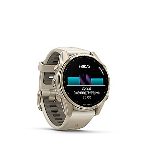 Garmin fenix 8 3.3 см (1.3") AMOLED 43 мм Цифровой 416 x 416 пикселей Сенсорный экран Золотой Wi-Fi GPS (спутниковый)