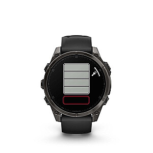 Garmin fēnix® 8 Спортивные Часы – 47мм AMOLED Сапфировый Углеродный Серый DLC Титан с Черным/Галькой Серовым Силиконовым Ремешком