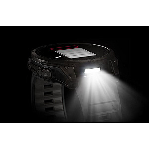 Garmin fēnix® 8 Спортивные Часы – 47мм AMOLED Сапфировый Углеродный Серый DLC Титан с Черным/Галькой Серовым Силиконовым Ремешком