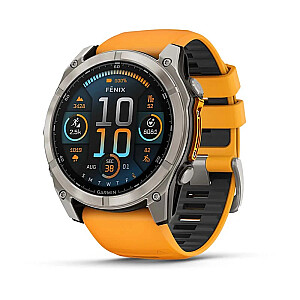Garmin Fenix 8 3.56 см (1.4") AMOLED 51 мм Цифровой 454 x 454 пикселей Сенсорный экран Титан Wi-Fi GPS (спутниковый)