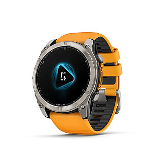 Garmin Fenix 8 3.56 см (1.4") AMOLED 51 мм Цифровой 454 x 454 пикселей Сенсорный экран Титан Wi-Fi GPS (спутниковый)