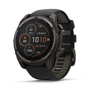 Garmin fenix 8 3.56 см (1.4") 51 мм Цифровой 280 x 280 пикселей Сенсорный экран Титан Wi-Fi GPS (спутниковый)