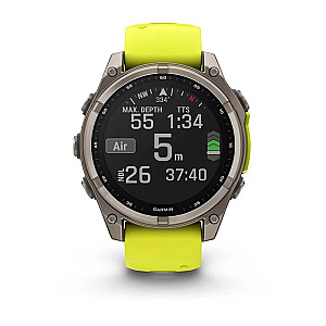 Garmin fenix 8 3.3 см (1.3") 47 мм Цифровой 260 x 260 пикселей Сенсорный Титан Wi-Fi GPS (спутниковый)