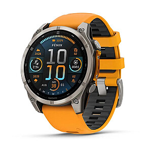 Garmin fenix 8 3.56 см (1.4") AMOLED 47 мм Цифровой 454 x 454 пикселей Сенсорный экран Графит Wi-Fi GPS (спутниковый)