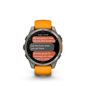 Garmin fenix 8 3.56 см (1.4") AMOLED 47 мм Цифровой 454 x 454 пикселей Сенсорный экран Графит Wi-Fi GPS (спутниковый)