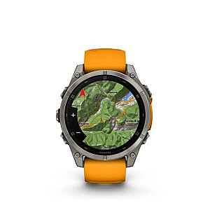 Garmin fenix 8 3.56 см (1.4") AMOLED 47 мм Цифровой 454 x 454 пикселей Сенсорный экран Графит Wi-Fi GPS (спутниковый)