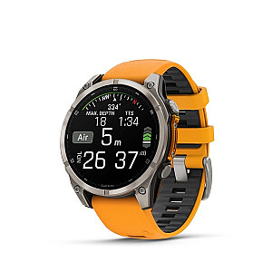 Garmin fenix 8 3.56 см (1.4") AMOLED 47 мм Цифровой 454 x 454 пикселей Сенсорный экран Графит Wi-Fi GPS (спутниковый)
