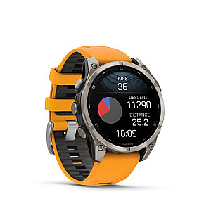 Garmin fenix 8 3.56 см (1.4") AMOLED 47 мм Цифровой 454 x 454 пикселей Сенсорный экран Графит Wi-Fi GPS (спутниковый)