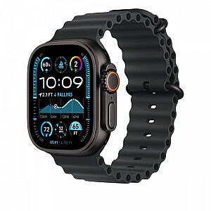 Okeāna melnā siksna pagarinājums 49 mm korpusam - titāna elementi melnā krāsā