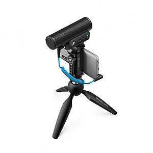 Sennheiser MKE 400 MOBILE KIT - Kondensatora mikrofons, superkardioīds, aprīkots ar zemo frekvenču filtru ar Manfrotto statīvu