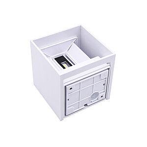 Уличный настенный светильник LED 2x3W 3000K IP54, регулируемый, белый CUBE, LEDOM
